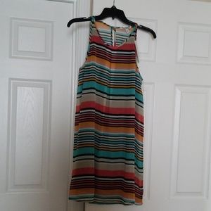 Multi-colored striped dress